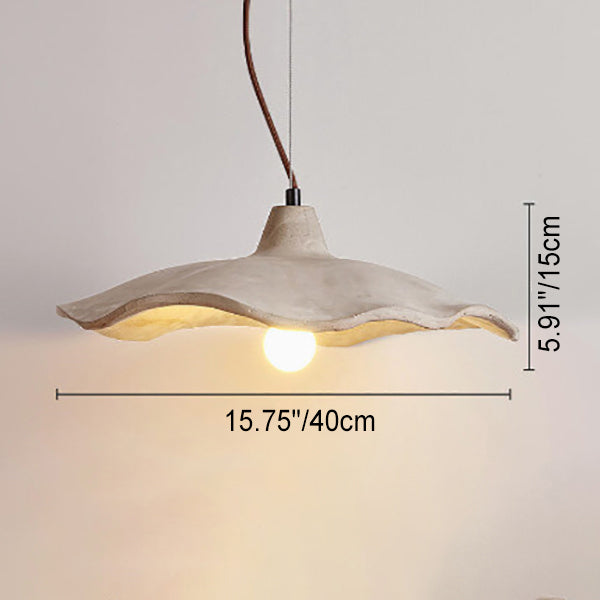 Industrial Concrete Hanging Light 10 in Yellow Ceiling Pendant Hardwired E26 Socket Adjustable Cord Kitchen Dining Room Bedroom Entryway Rus