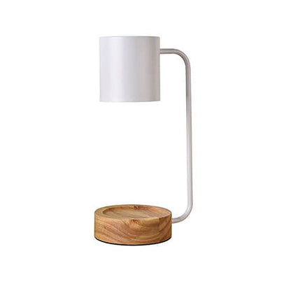Modern Wood & Metal Desk Lamp with Adjustable Brightness for Bedroom & Home Office