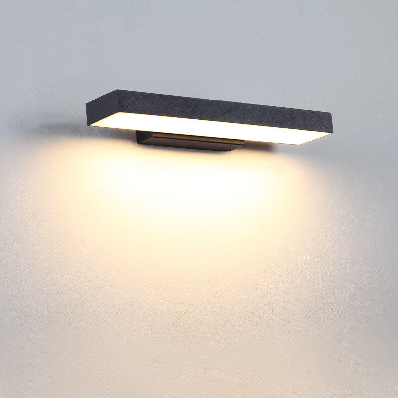 Exterior Sconce Light 19W LED Black Stainless Steel Weather-Resistant 15.8 Inch for Patio Garden Pathway Entry Security Hardwired 3000K Glow