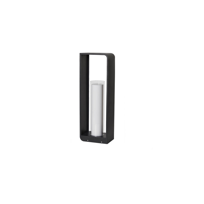 Exterior Aluminum LED Sconce Black 12-Inch Wall Mount for Pathway Fence Garden Entry Waterproof Solar or Hardwired 3-Temp