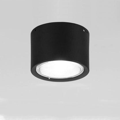 Modern Cylinder Surface Mount LED Downlight – Black White Beige Iron & Acrylic – 500 to 1200 Lumens Hardwired Fixture for Kitchen Hallway