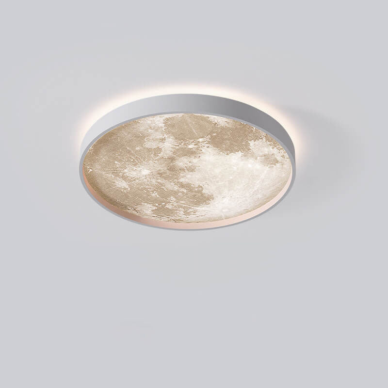 Recessed LED Overhead Fixture 10-22 Inch Diameter 18-48W Three-Color Temperature Control Iron Acrylic Contemporary Low-Profile Hardwired Ins
