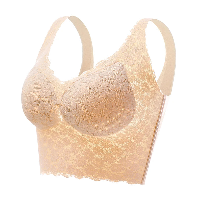 Wireless Pull-On Lift Bra with Wide Straps for Everyday Comfort & Back Support