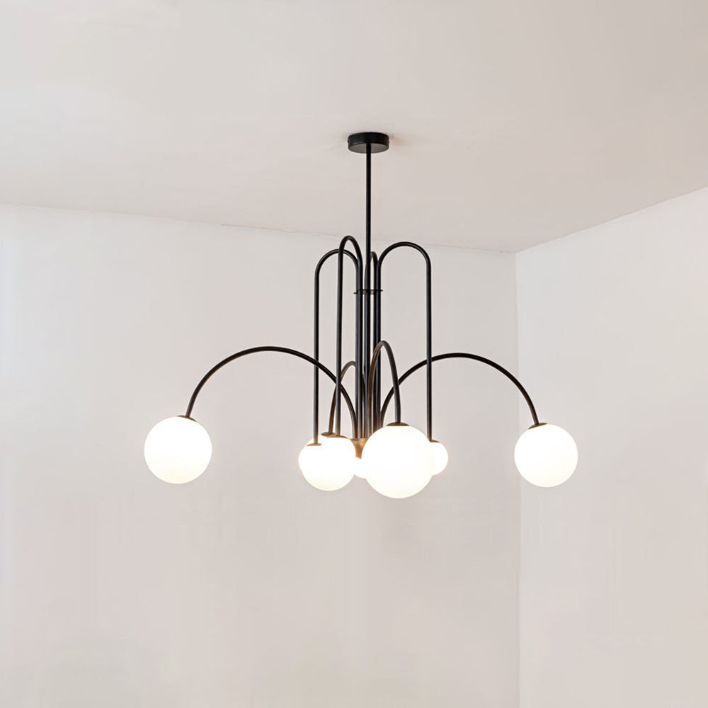 Swallow-Inspired G9 Pendant Light with Adjustable Chain, Metal & Glass Shades for Dining Room, Bedroom & Living Room Overhead Lighting