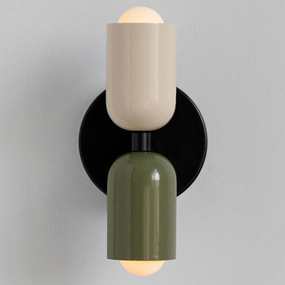 Glass Sconce Dual-Direction Fixture Green 4.7 in Contemporary Bedside Hallway Uplighter Downlighter for Home Apartment Lounge Passage Ambien