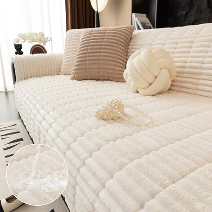 Quilted Furniture Protector with Moisture Barrier Non-Skid Backing for Couch Loveseat Chair Pet-Friendly Machine Washable Soft Flannel