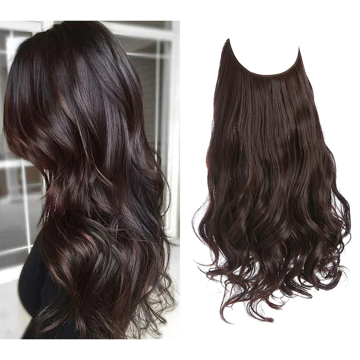 Clip-In Human Hair Extensions 100% Real Remy Hair Add Volume Length 14-18 Inches Heat Resistant Seamless Blend Natural Texture for Everyday