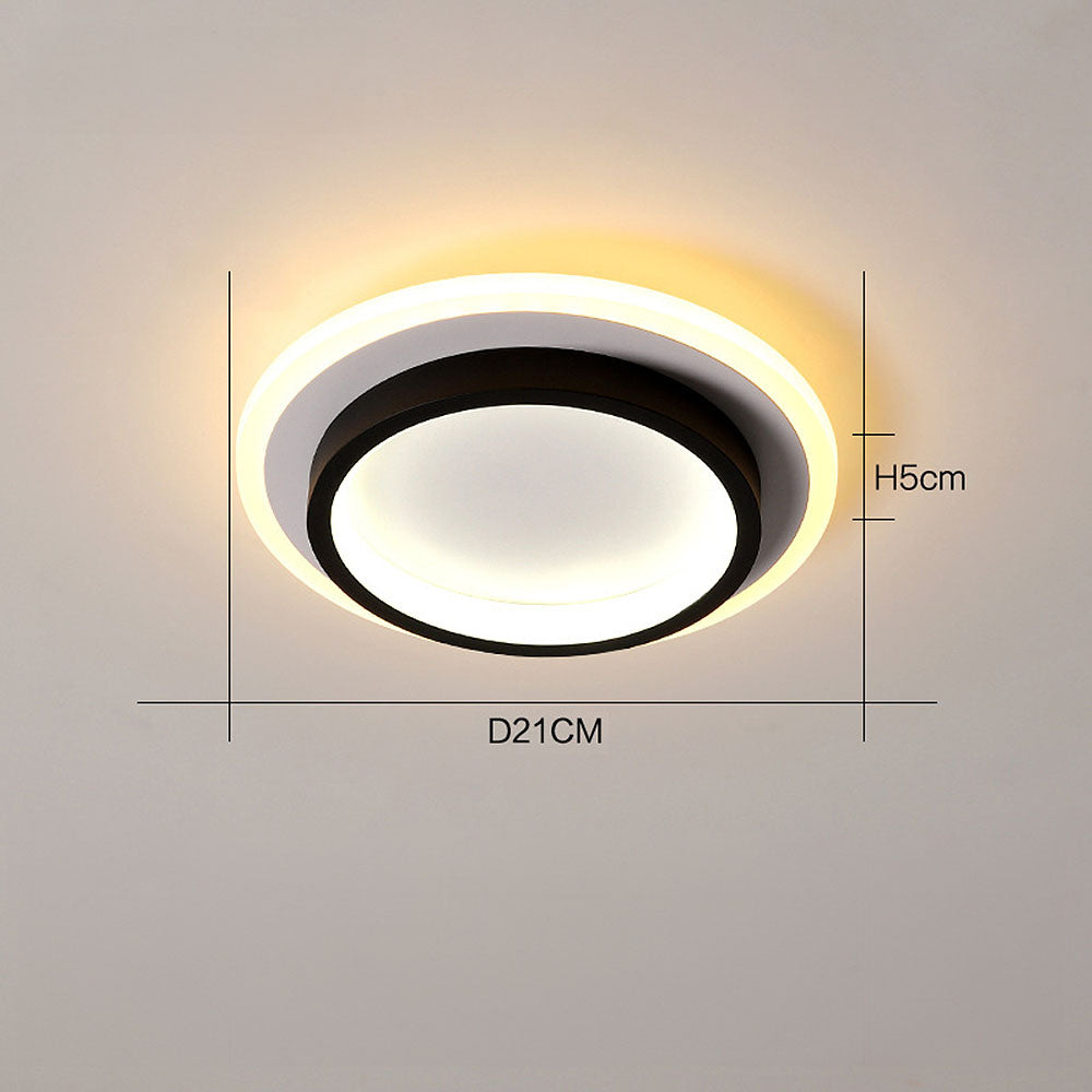 Round Flush Mount LED Light 2 in Low Profile for Bedroom Hallway Living Room Kitchen Entry Modern Ultra Slim Disk Design 10W 20W Integrated