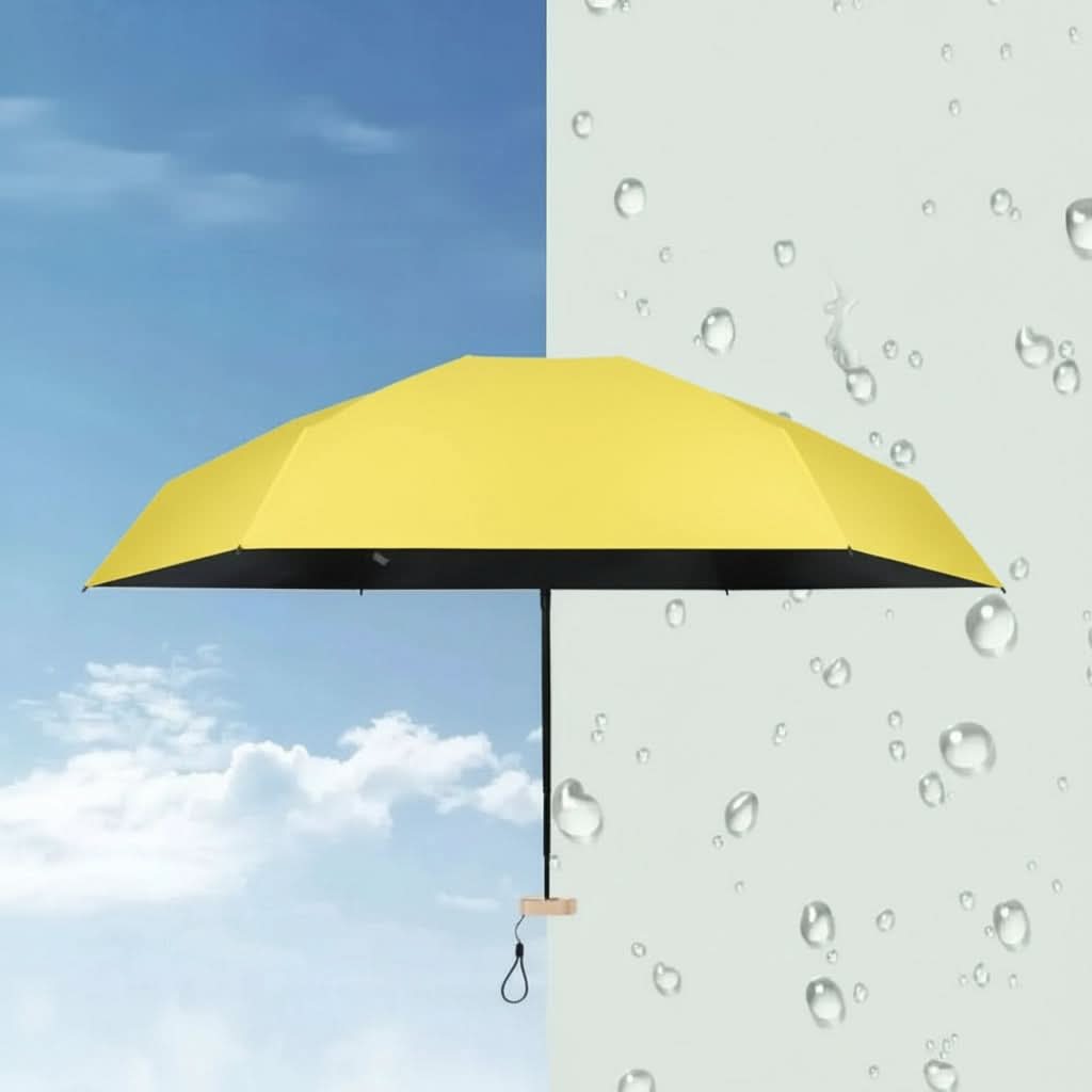 Pocket-Size Travel Umbrella with Rain & Sun Protection – Folds to 7.5 Inches for Purses & Backpacks