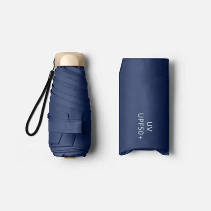 Pocket-Size Travel Umbrella with Rain & Sun Protection – Folds to 7.5 Inches for Purses & Backpacks