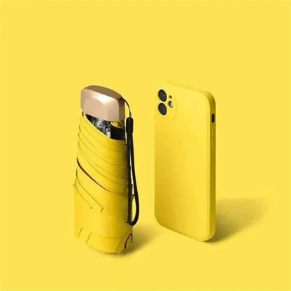 Pocket-Size Travel Umbrella with Rain & Sun Protection – Folds to 7.5 Inches for Purses & Backpacks