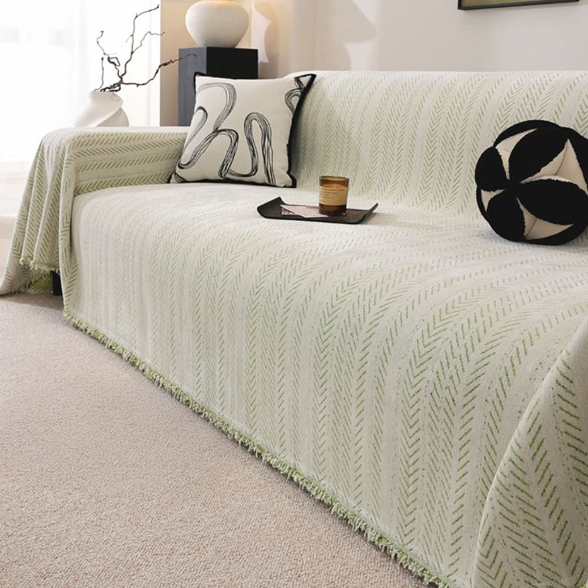LUXCHENI – Soft Chenille Sofa Cover with Scratch Resistance