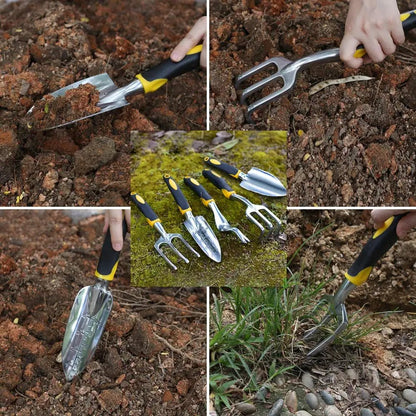 GardenGrip Set – Ergonomic Stainless Steel Tools – Complete Hand Tool Kit