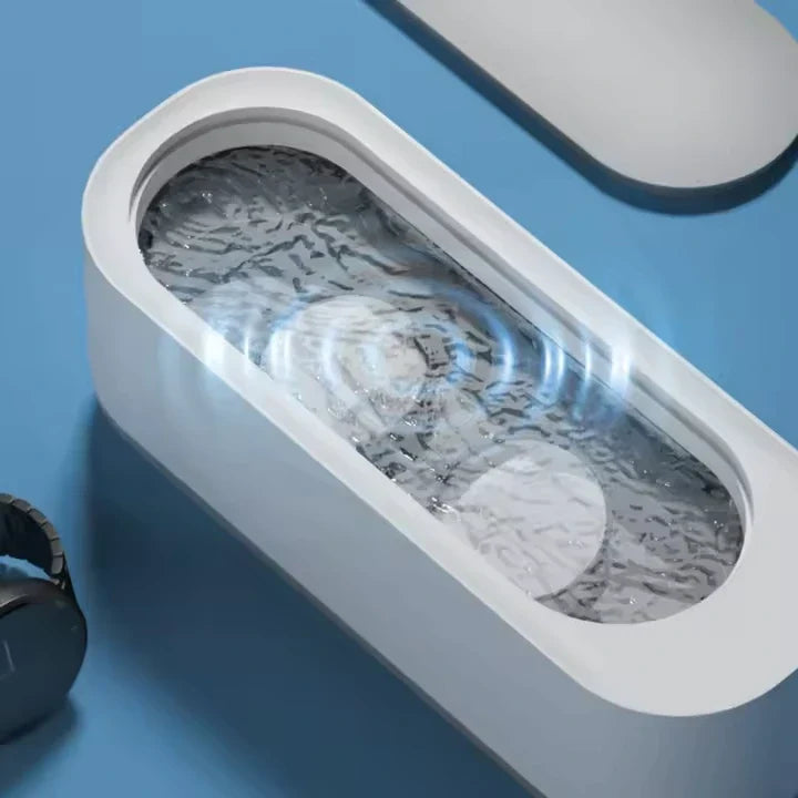 Portable Ultrasonic Jewelry Cleaner for Rings Watches Glasses Eyeglasses Makeup Brushes Small Items Deep Cleaning Machine Sonic Wave