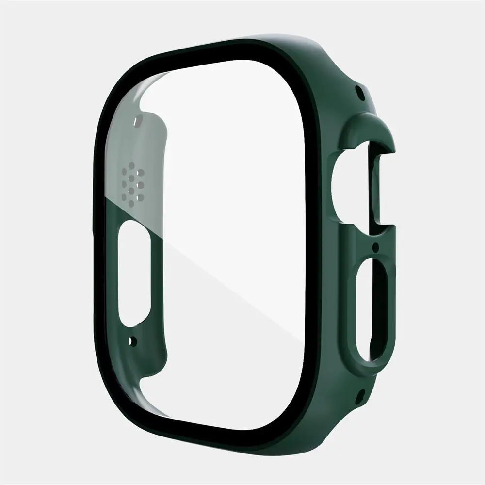 Protective Shell with Tempered Glass Screen Guard for 49mm Apple Watch Ultra Series – Full-Body Snap-On Design