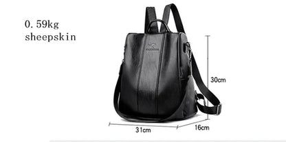Anti-Theft Backpack with Hidden Security Pockets