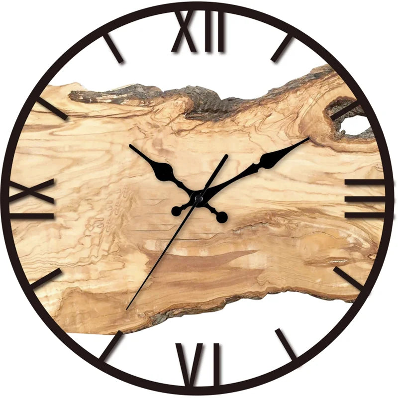 Silent Wood & Acrylic Wall Clock with Noiseless Sweep Hand for Living Room, Bedroom, Office | Modern Minimalist Time Display