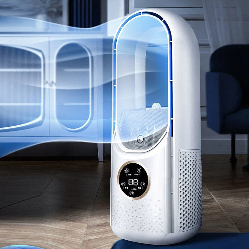 Personal Desktop Evaporative Cooler USB Powered 12 inch Portable 6-Speed Fan with Remote Control for Bedroom Office Dorm Room Small Space Co