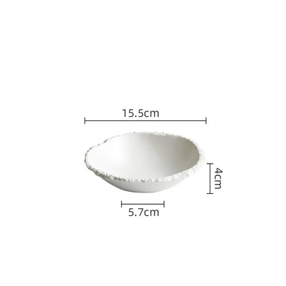 Rustic Ceramic Serving Bowl for Salads, Grains & Family Meals - Porcelain Dinnerware for Everyday & Special Occasions - Dishwasher Safe