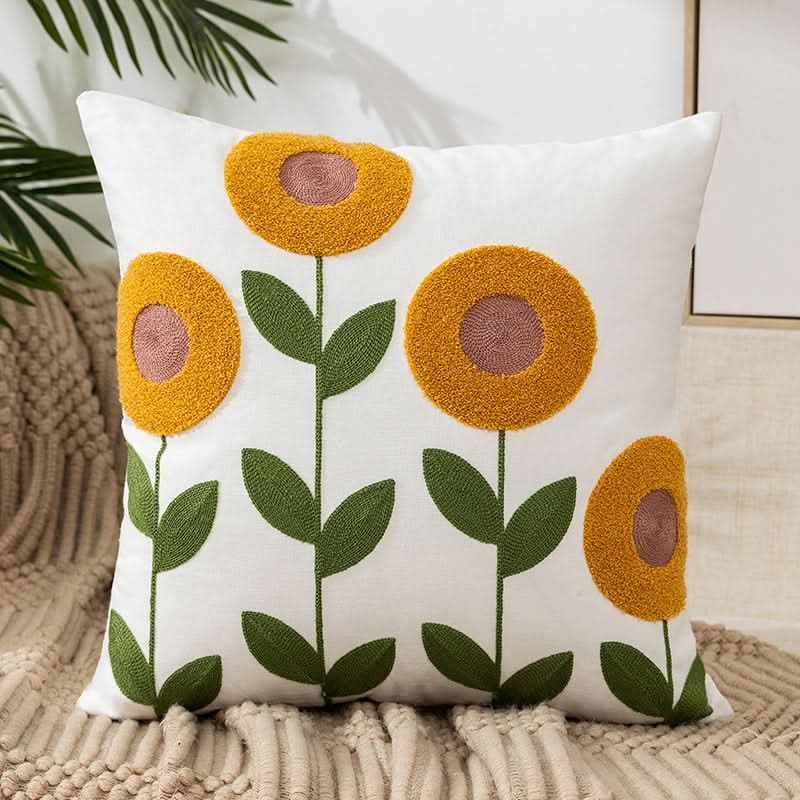 EMBROIDERLIVA – Embroidered Throw Pillow Cover for Cozy Decor
