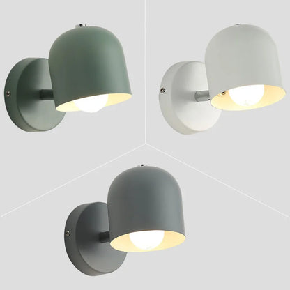 Compact Glass Shade Sconce Light 6.7 Inches Iron Flush-Mount Fixture Bedside Hallway Ambient Lighting Wall or Ceiling Mount Modern Minimalis