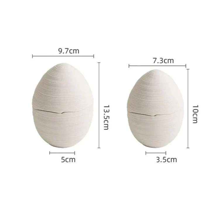 Ceramic Serving Bowl Egg-Shaped Design for Soup Salad Fruit Dessert Modern Minimalist Kitchen Dining Table Decor Dishwasher Safe