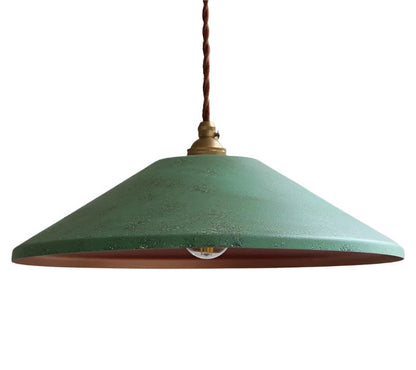 Iron Overhead Fixture 14-Inch Shade Blue Adjustable Drop Height E27 Socket Dining Counter Island Task Lighting Modern Vintage Warehouse Farm