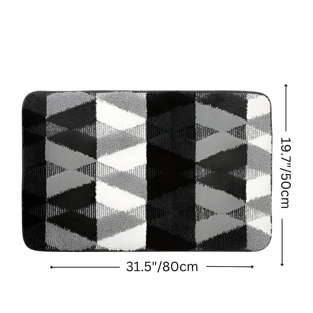 Sable Area Rug - Washable Microfiber, Non-Slip Geometric Design