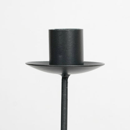 Sable Wavy Candle Holder - Iron, Sculpted Design, Tabletop Decor