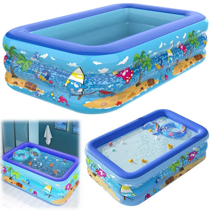 Ortekor Inflatable Pool | Children's Paddling Pool with Cartoon Design | Durable PVC for Endless Summer Fun