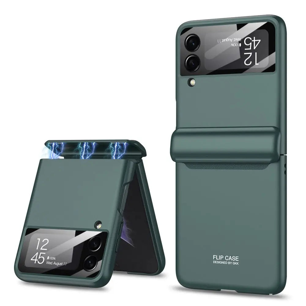 Galaxy Z Flip 4 Heavy-Duty Protective Case – Full-Coverage Shell with Wireless Charging Support & Impact-Resistant Corners for Samsung
