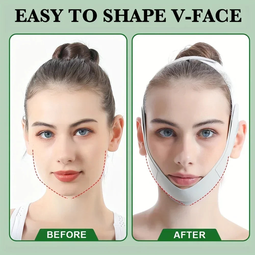 Jawline Shaping Compression Wrap – Sculpt and Firm Your Face with Daily Chin Lift Support for Women and Men