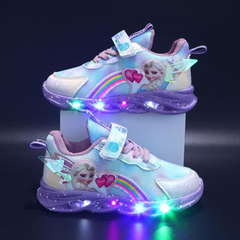 Light-Up Sneakers for Kids with LED Soles & Hook-and-Loop Strap for Boys & Girls Active Play Indoor Outdoor Everyday Wear