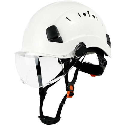 Safety Helmet | CE ABS Hard Hat with Integrated Goggles & Visor | Durable Protection for Industrial Use