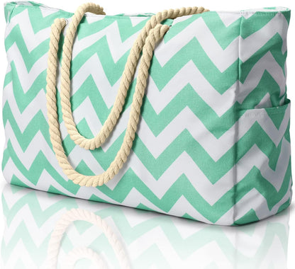 Large Waterproof Tote for Beach - Sandproof Pool and Travel Bag