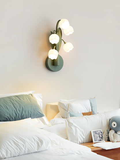 Orchid-Inspired Decorative Sconce with Adjustable Color Lighting for Bedroom Living Room Bathroom Modern Nature Accent Wall Mount Metal Fixt