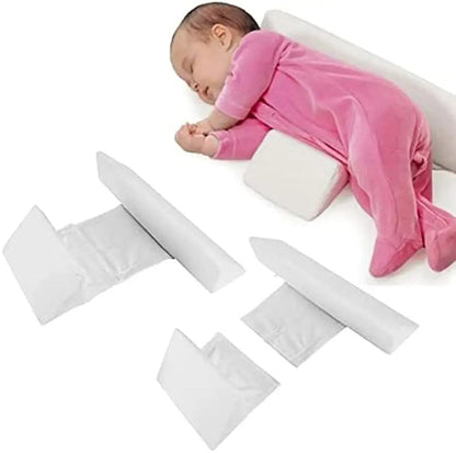 Adjustable Anti-Roll Side Sleep Wedge for Babies 0-12 Months | Memory Foam Triangle Positioner for Infants Newborns | Washable Cover