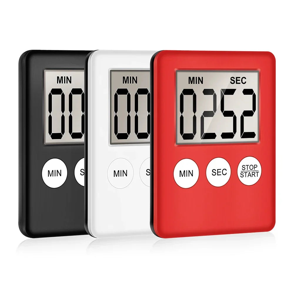Countdown Timer Magnetic LCD 2.8 Inch Screen Alarm Clock Home Office Study Workout Productivity Tool Kitchen Baking Cooking Interval Trainin