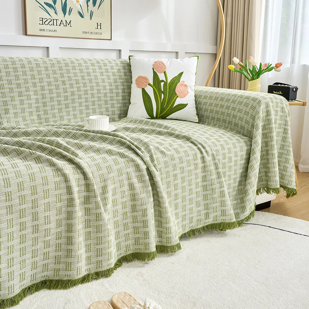 Reversible Sofa Cover for Oversized Couches – Machine Washable, Soft & High-Back Protection