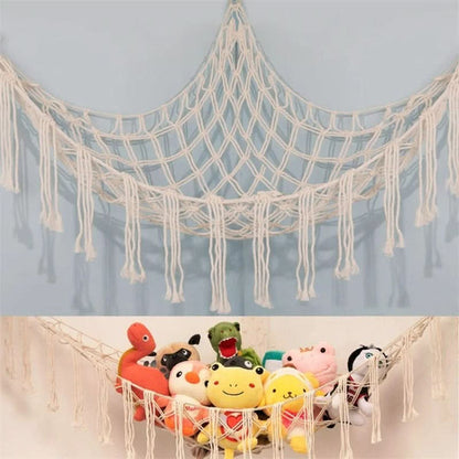 MACRANEST – Hand-Woven Toy Net for Cozy Room Decor