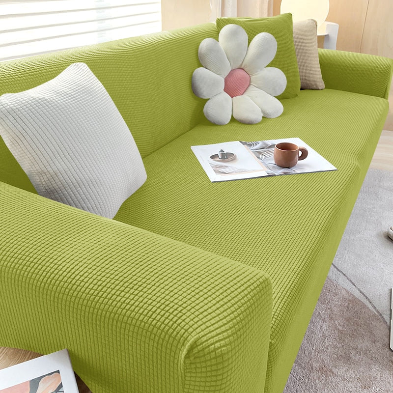 Stretchy Sofa Slipcover with Non-Slip Grip for Living Room – Fits 1 to 4 Seater Couches, Pet-Proof Furniture Protection