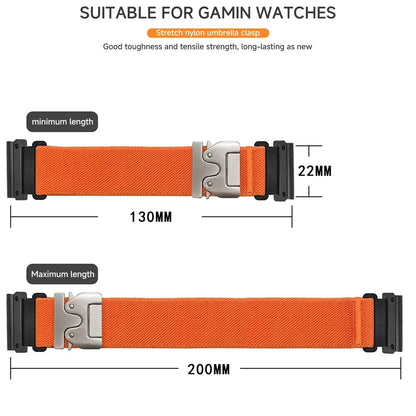 Tactical Nylon Watch Band for Active Smartwatches – Adjustable, Durable Wrist Strap in Multiple Widths – Compatible Replacement