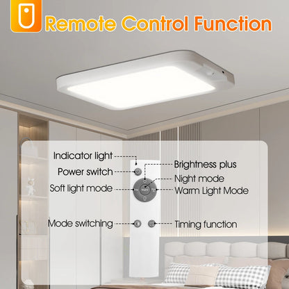 Wireless Motion Sensor Ceiling Light with 3 Color Modes | Battery Operated for Convenient Indoor Illumination