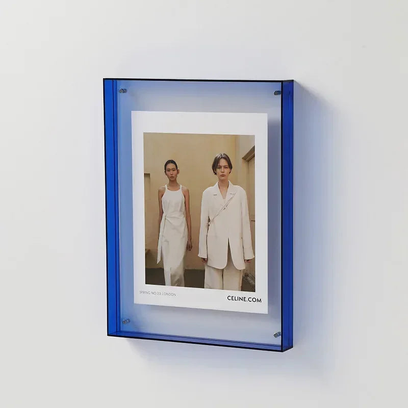 Clear Acrylic Photo Frame with Stand | Double-Sided Desktop Display for Pictures & Postcards | Freestanding Picture Holder