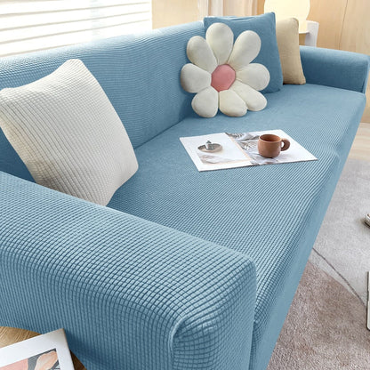 Stretchy Sofa Slipcover with Non-Slip Grip for Living Room – Fits 1 to 4 Seater Couches, Pet-Proof Furniture Protection