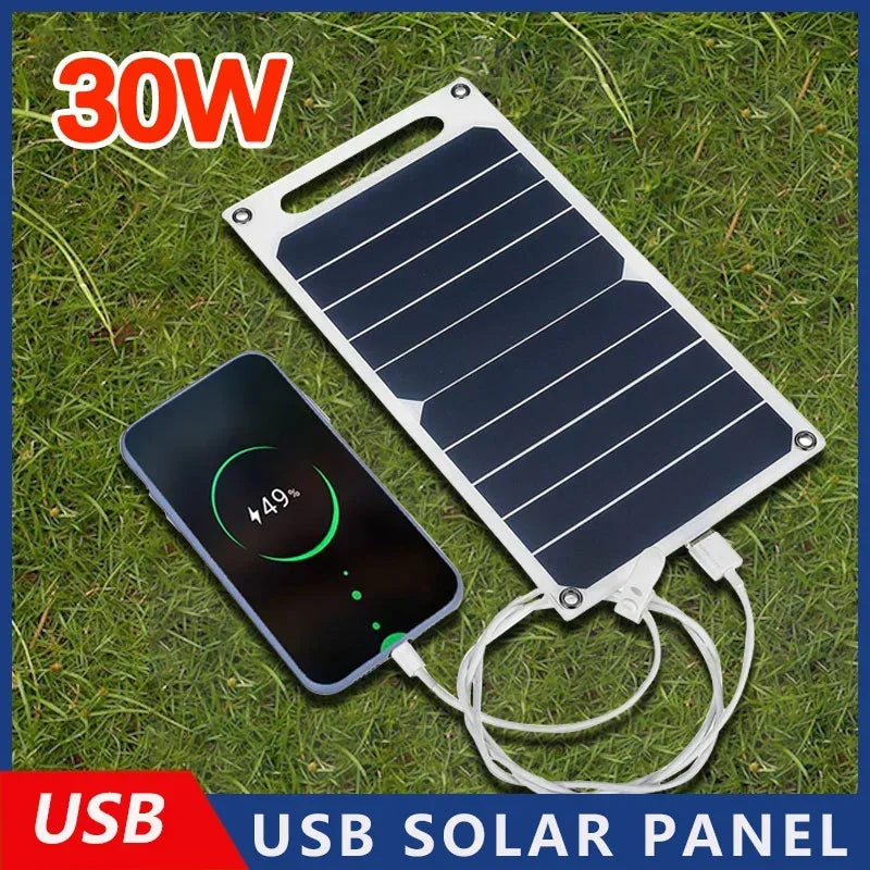 30W Solar Panel | Ultralight Design with USB Connection | Portable Solar Power for Outdoor Adventures