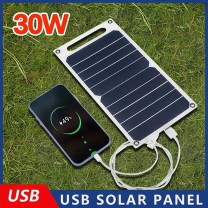 30W Solar Panel | Ultralight Design with USB Connection | Portable Solar Power for Outdoor Adventures
