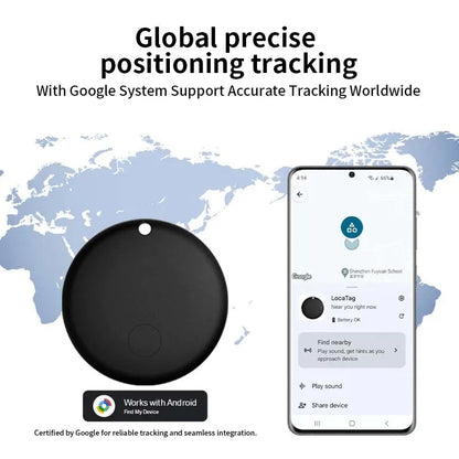 Pet Location Tracker with Reflective Collar for Dogs & Cats – Android Network Locator, Lightweight Waterproof Design, 8-10 Month Battery Lif