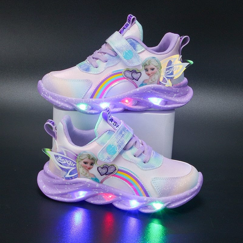 Light-Up Sneakers for Kids with LED Soles & Hook-and-Loop Strap for Boys & Girls Active Play Indoor Outdoor Everyday Wear