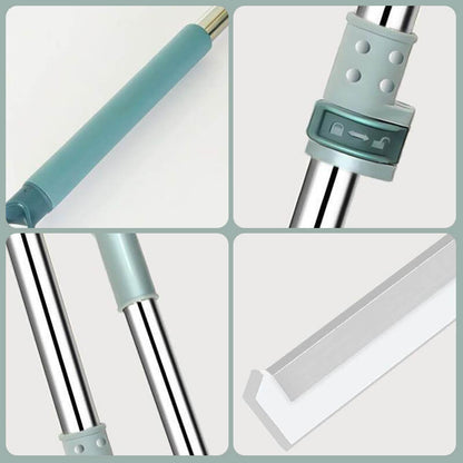 Silicone Floor Squeegee with Adjustable Handle and 180° Rotating Head